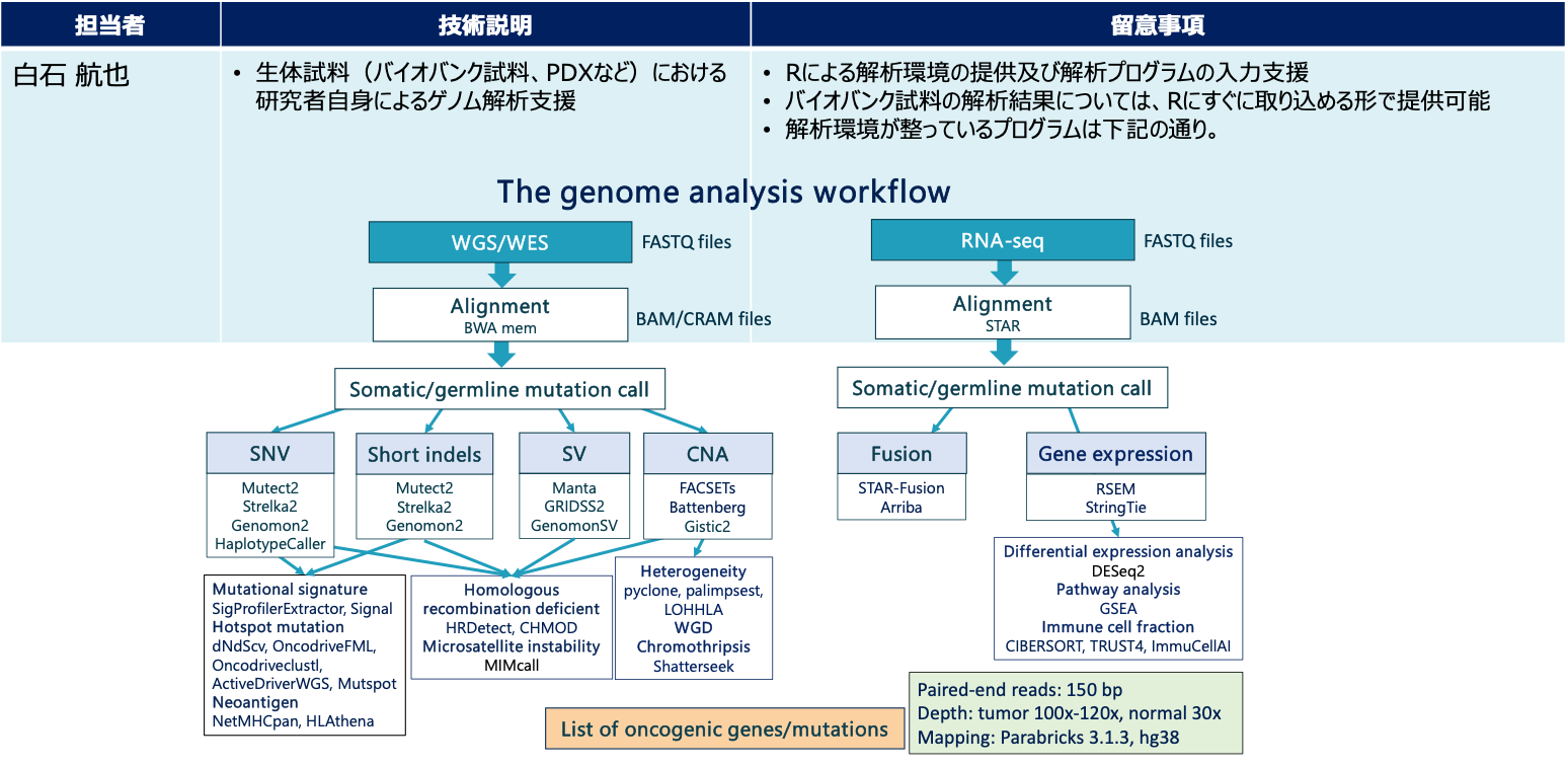 ゲノム解析支援