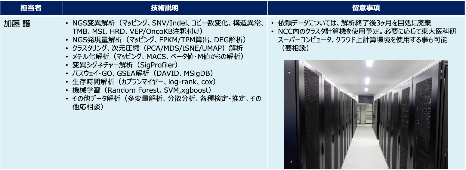 バイオインフォマティクス・情報解析支援
